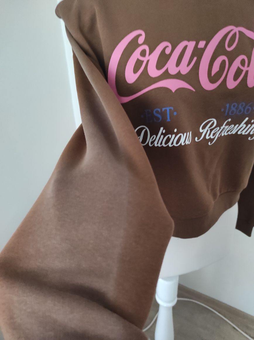 Coca Cola Oversize Croptop Kadın Sweat