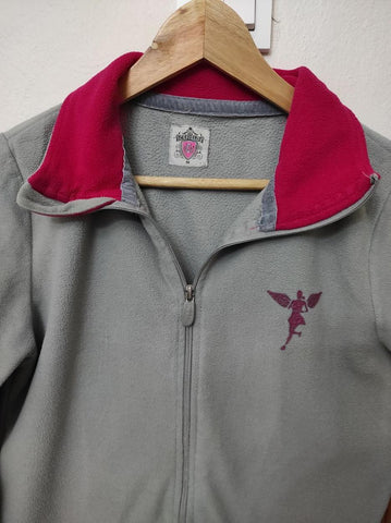 Gri Fermuarlı Polar Kadın Sweatshirt