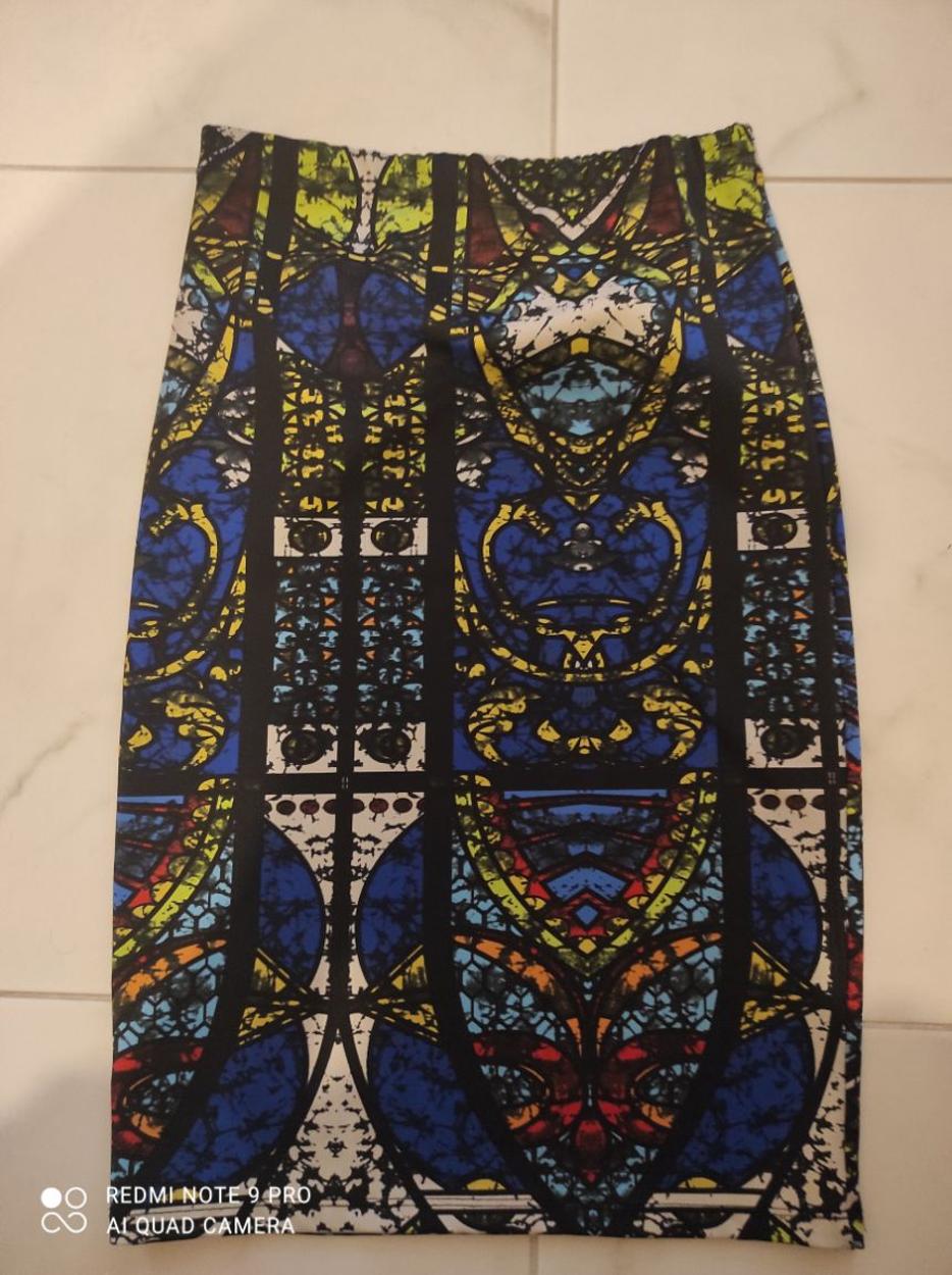 BEBE Desenli Likralı Kalem Midi Etek