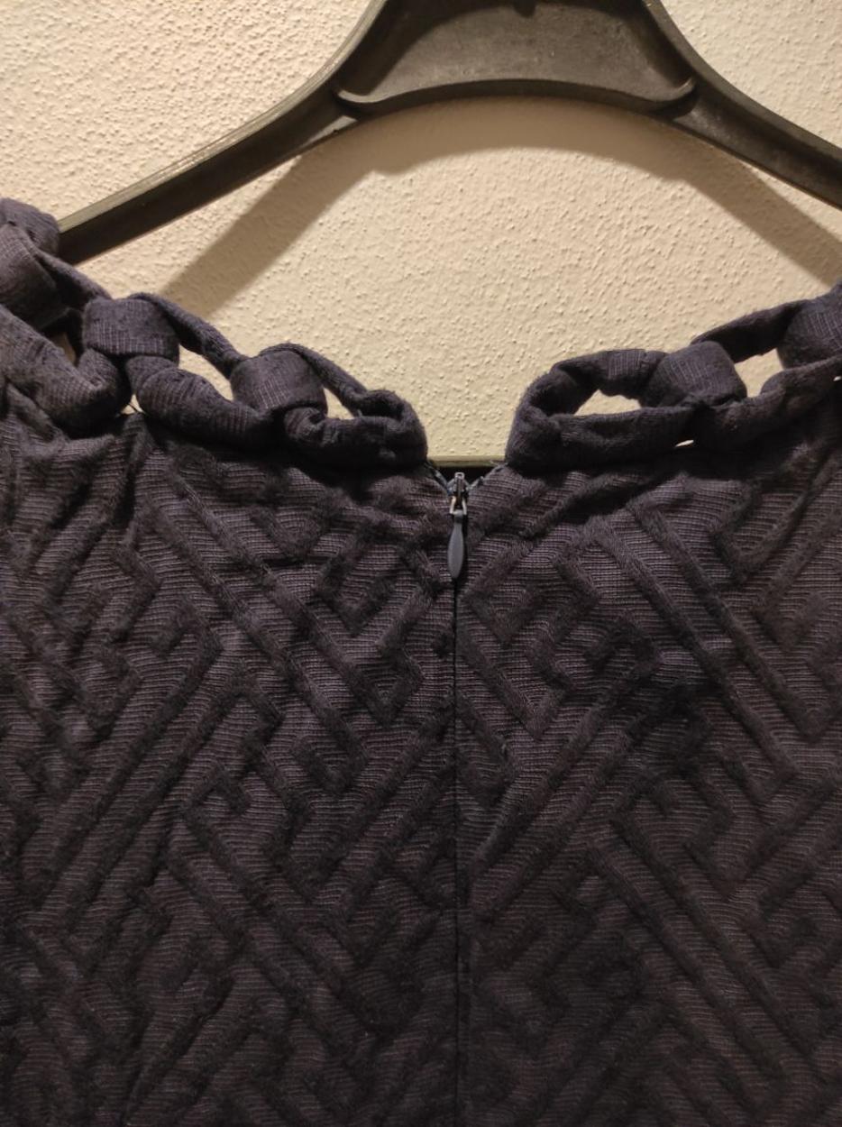 Halter Yaka Lacivert Mini Elbise
