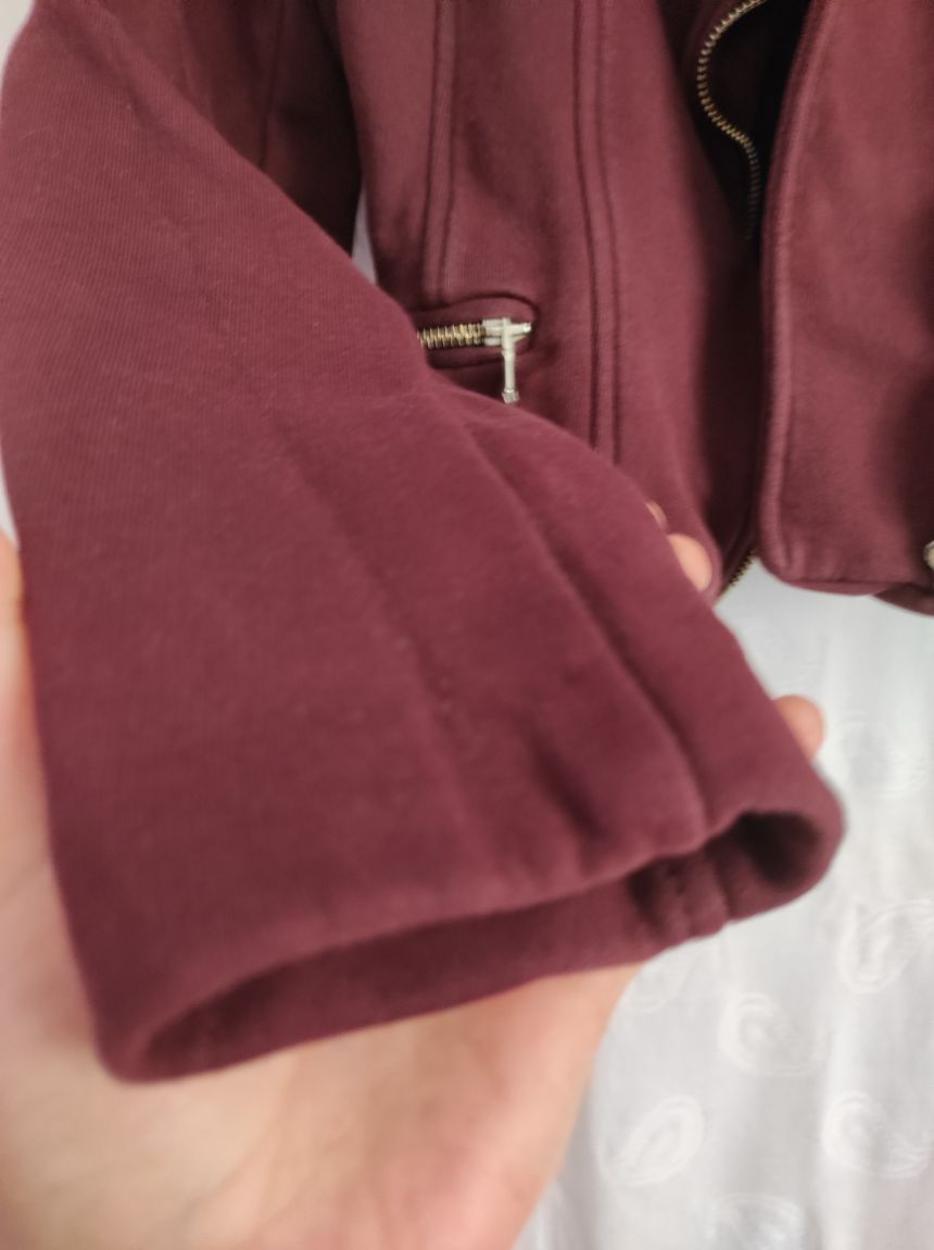ZARA Fermuarlı Bordo Kadın Ceket Mont